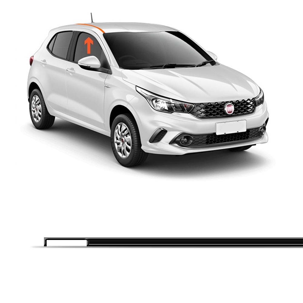 Friso De Teto Borracha Lado Direito Argo 2018 2019 2020 2021 2022
