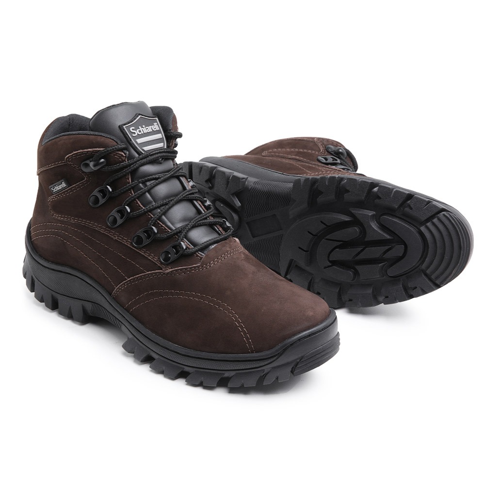 Coturno Bota Adventure Masculina Couro Militar Trilha Motociclista 970