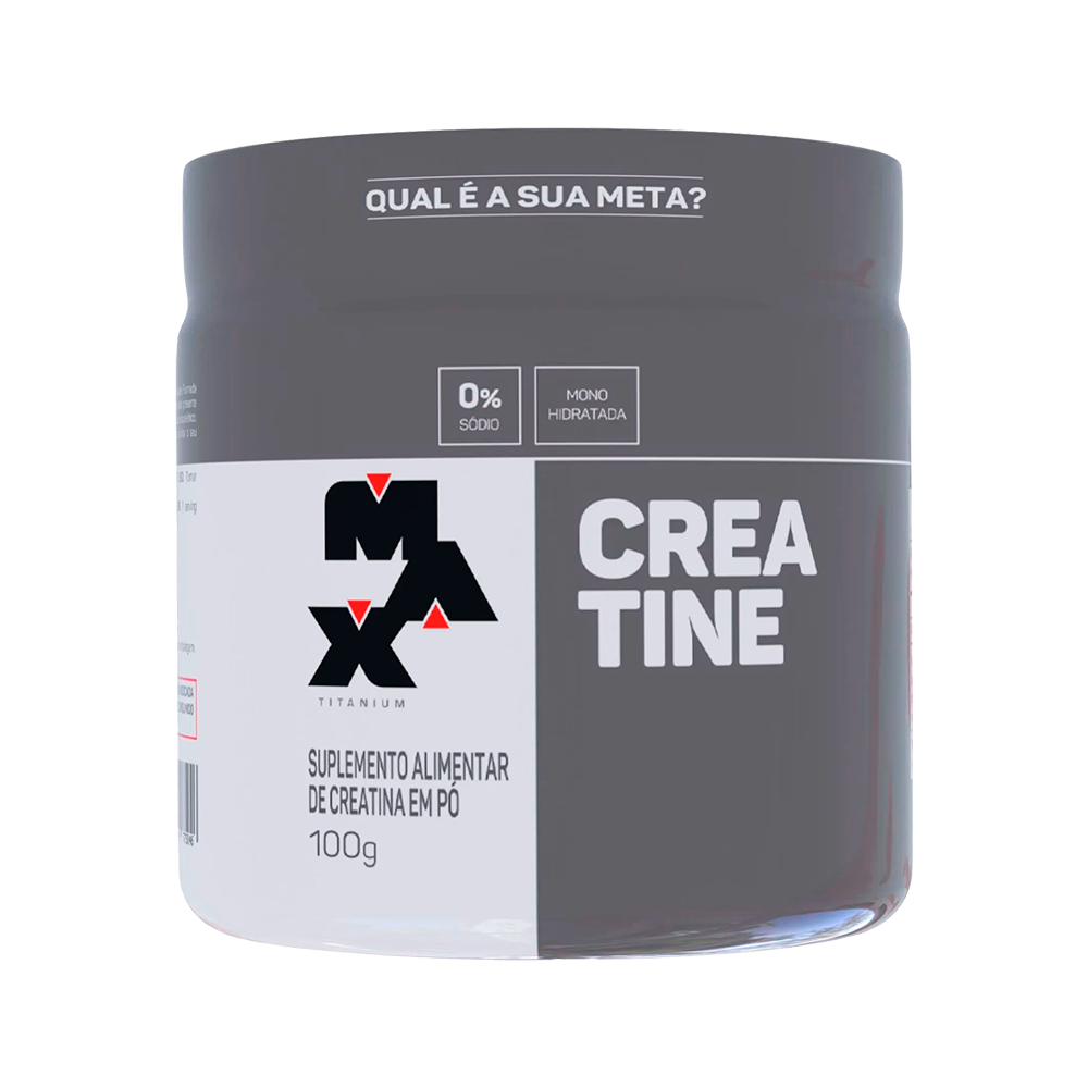 Max Titanium Creatina Monohidratada em Pó 100% Pura Pote 100g