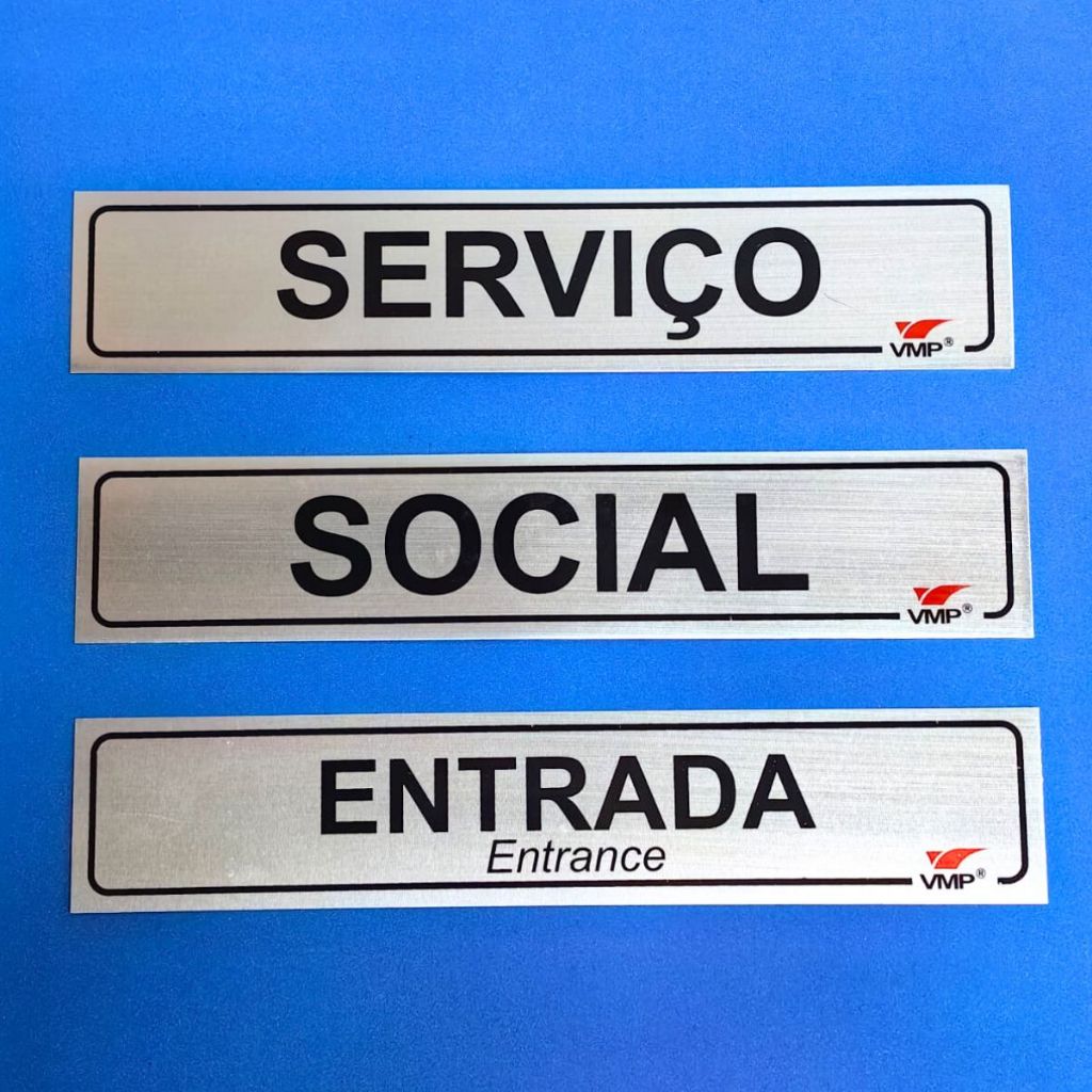 Placa de Sinalização Aluminio Aviso Placa Fita Dupla Face Garagem Cameras Puxe Empurre Wifi Banheiro em Oferta na Shopee