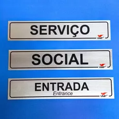 Placa de Sinalização Aluminio Aviso Placa Fita Dupla Face Garagem Cameras Puxe Empurre Wifi Banheiro