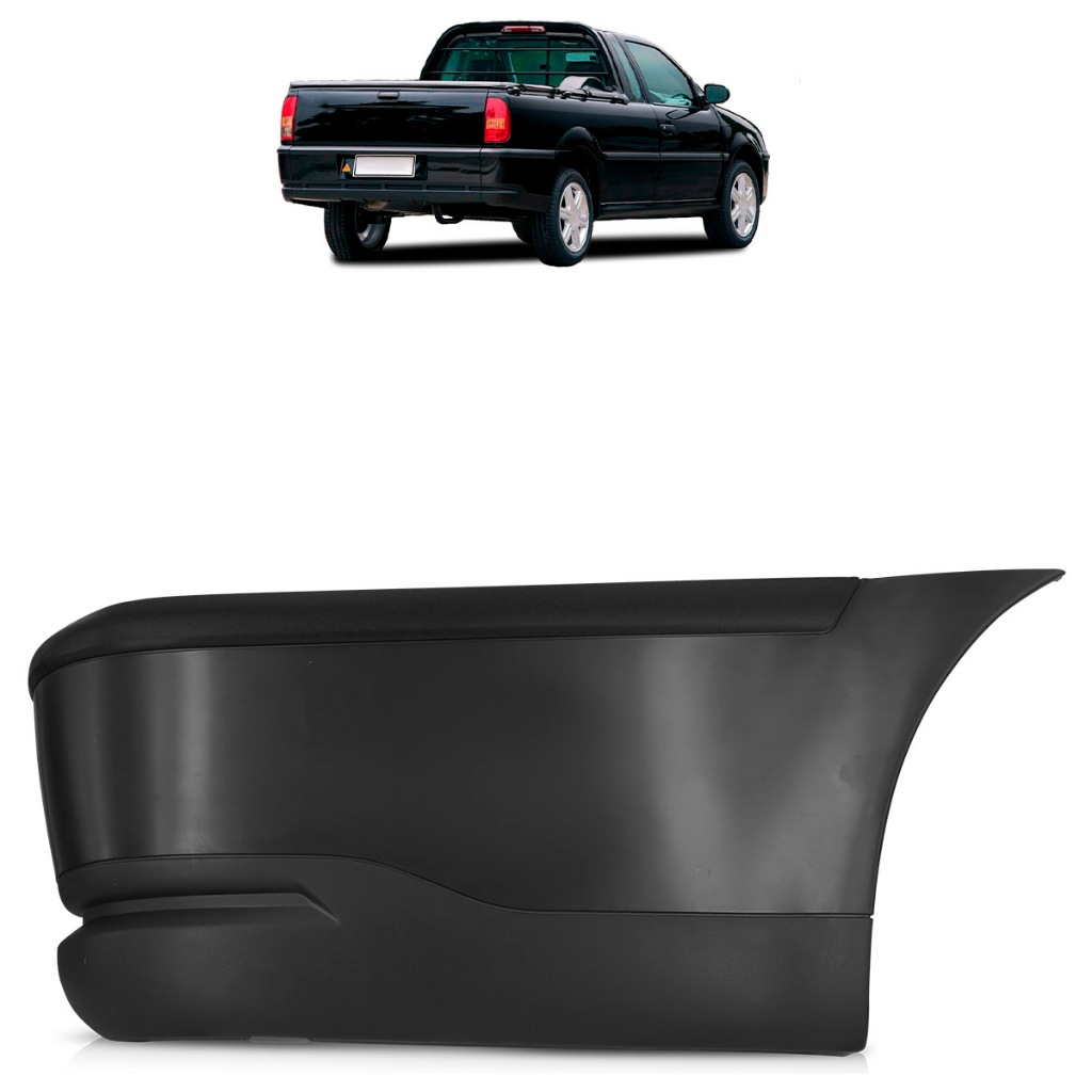 Ponteira Parachoque Traseiro Saveiro G3 2003 2004 2005 Fase 2 Preto Original - Spare Parts and Accessories for Vehicles