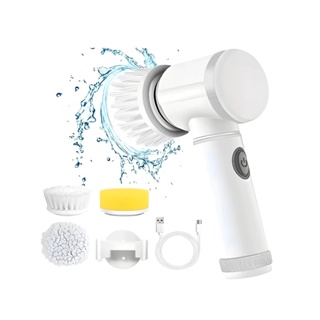Escova Eletrica de Limpeza 5 em 1 Sem Fio Limpador Multiuso Portátil Pratico Para Cozinha Banheiro em Oferta na Shopee