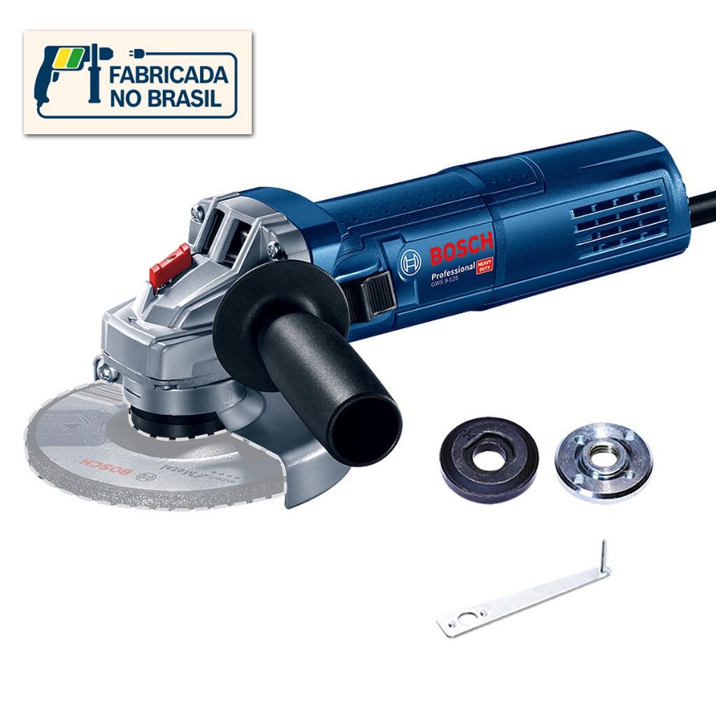 Esmerilhadeira GWS 9-125 Bosch 900W 5" Angular em Oferta na Shopee
