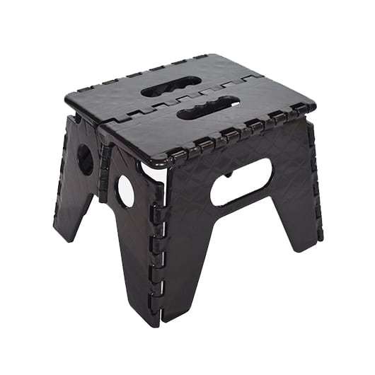 Banco Dobrável Preto Com Alça Resistente Uso Doméstico Escritório Pescaria Até 90kg