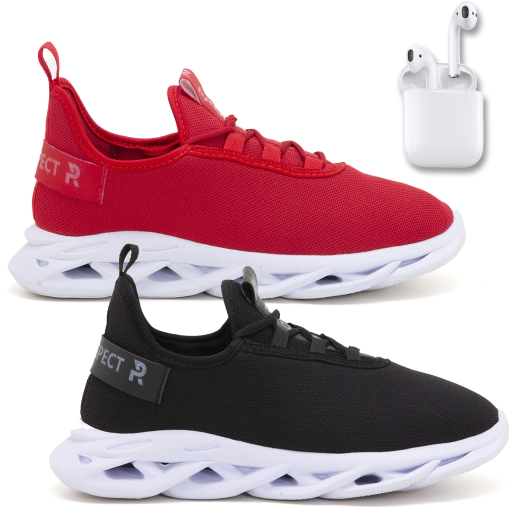 Kit 2 Tênis Masculino Prospect Walk Academia Corrida Confortável Oferta + Fone LojaMarch