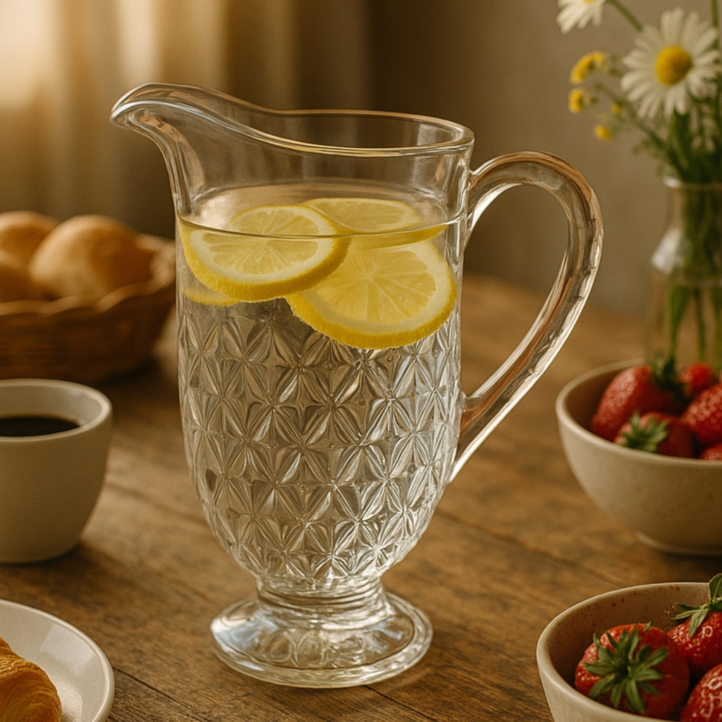Jarra de Vidro Clear Vitral Luxo Diamond Suco 1,2l