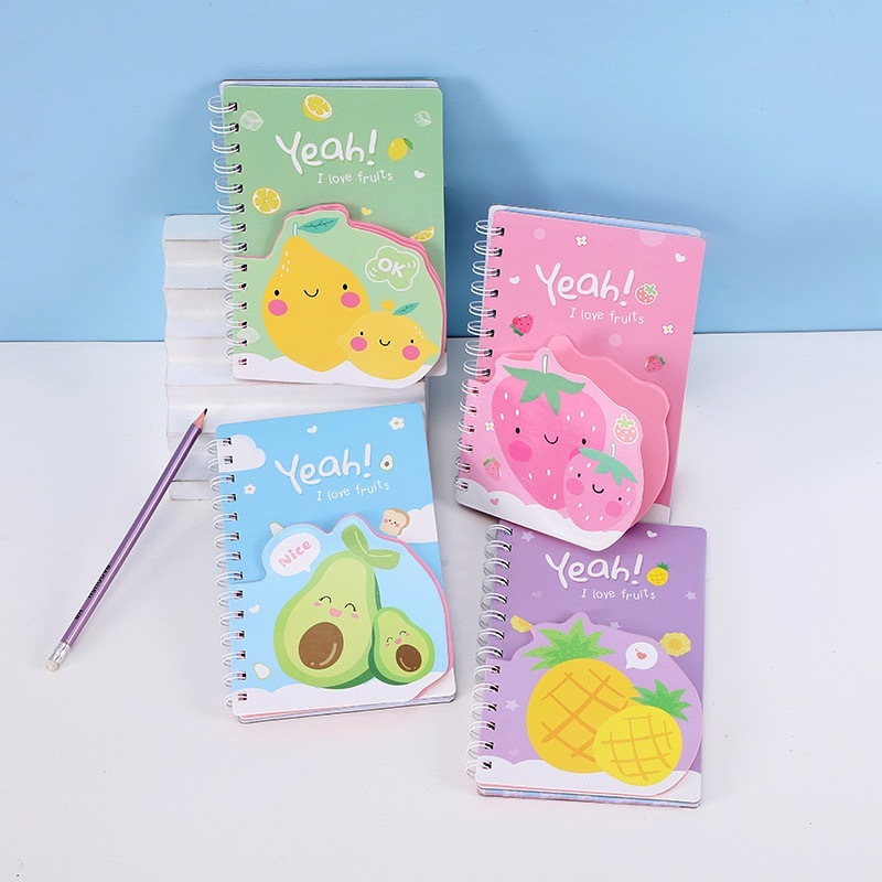 Bloco de notas bonito de bolso portátil bloco de notas estudante com 60 folhas 8.3cm x 11cm