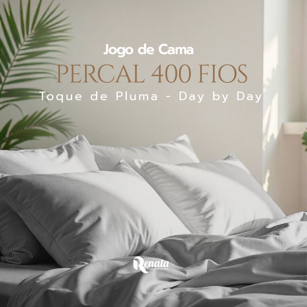 Jogo Lençol 400 Fios 3 Pçs Extra Macio - Coleção Day by Day Conforto