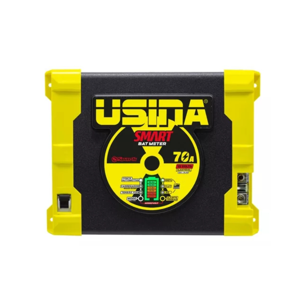 Fonte Carregador Automotivo 70a Usina Smart Bat Meter Bivolt Carregador de Bateria