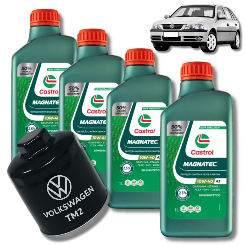 Kit De Troca castrol 10w40 Filtro Gol 1.0/1.6 G3 - G4