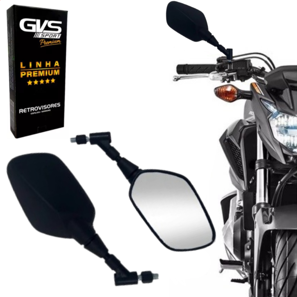 Retrovisor Modelo CB 500F Giro 360 Lançamento Gvs L Convexa em Oferta na Shopee