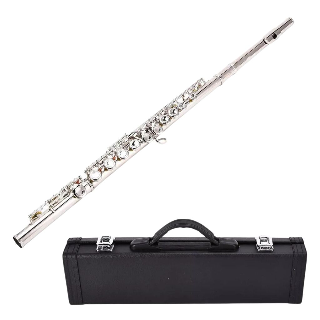 Flauta Transversal Konig Prata Niquelada Estojo Completa Ccb em Oferta na Shopee