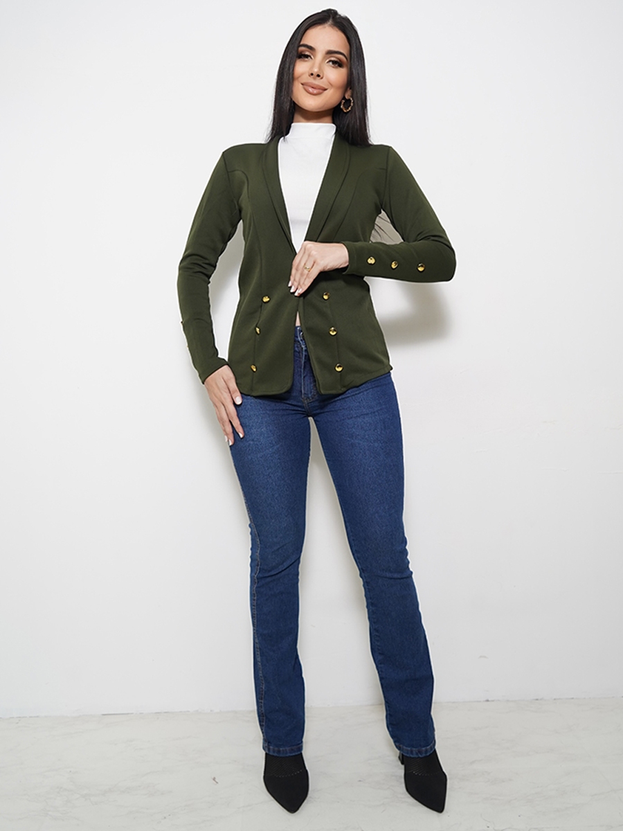 Blazer 12 Botões Casaco Alfaiataria Feminino Moda Social Trabalho