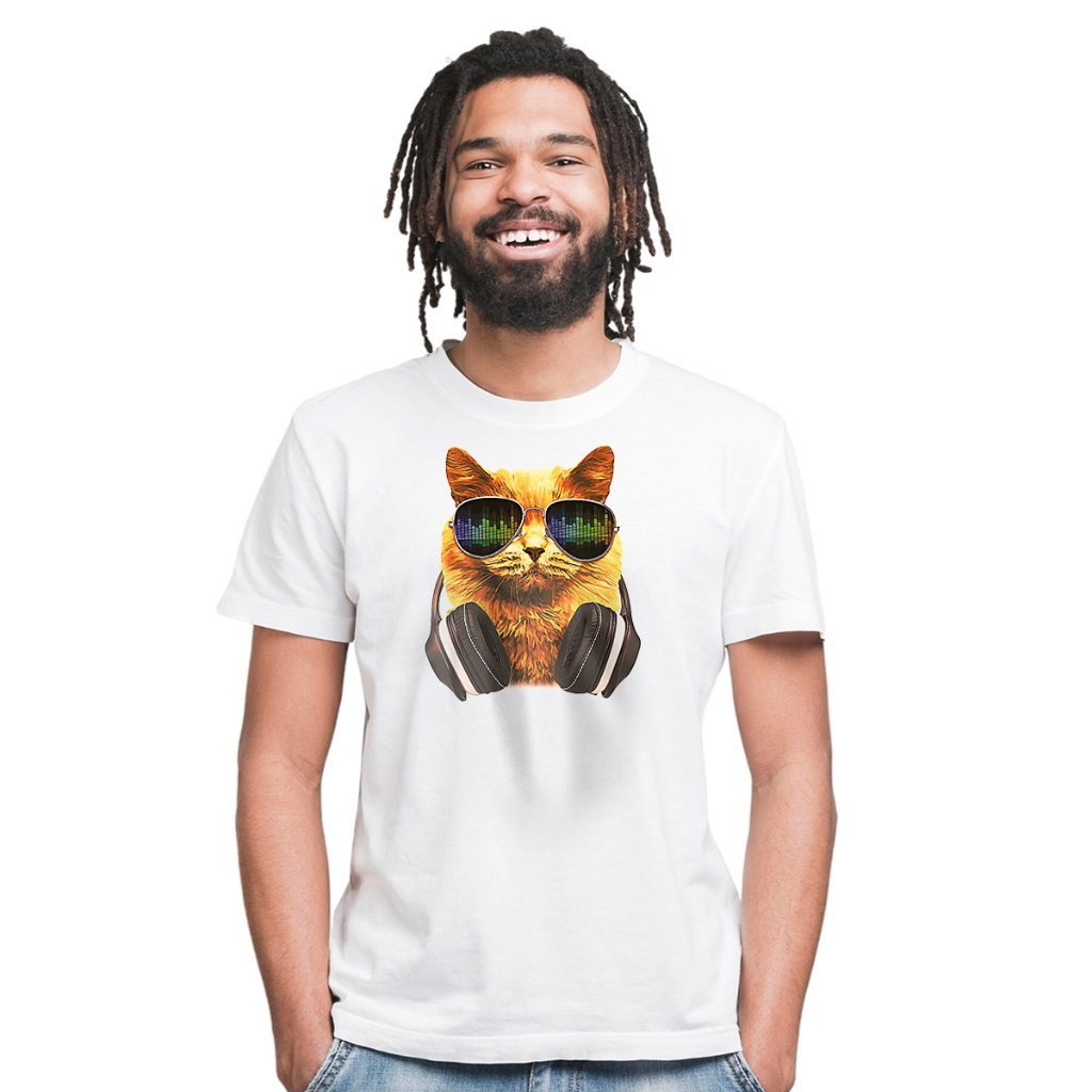 Camiseta blusa Cat Dj music Gato gatinho 25