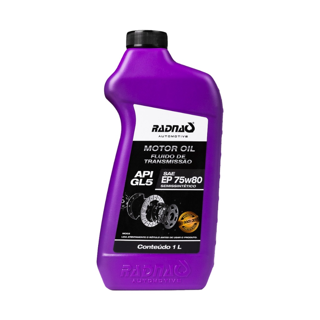 Óleo Motor Radnaq Sm Api Gl5 Sae 75w80 Fluido Transmissão 1l