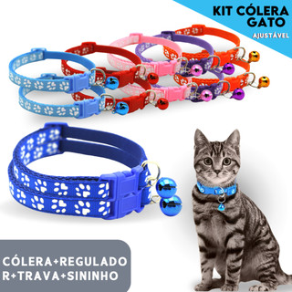 Coleira Pet Com Sino Ajustável Para Cães e Gatos Localize Seu Pet Fácil - SHEFA