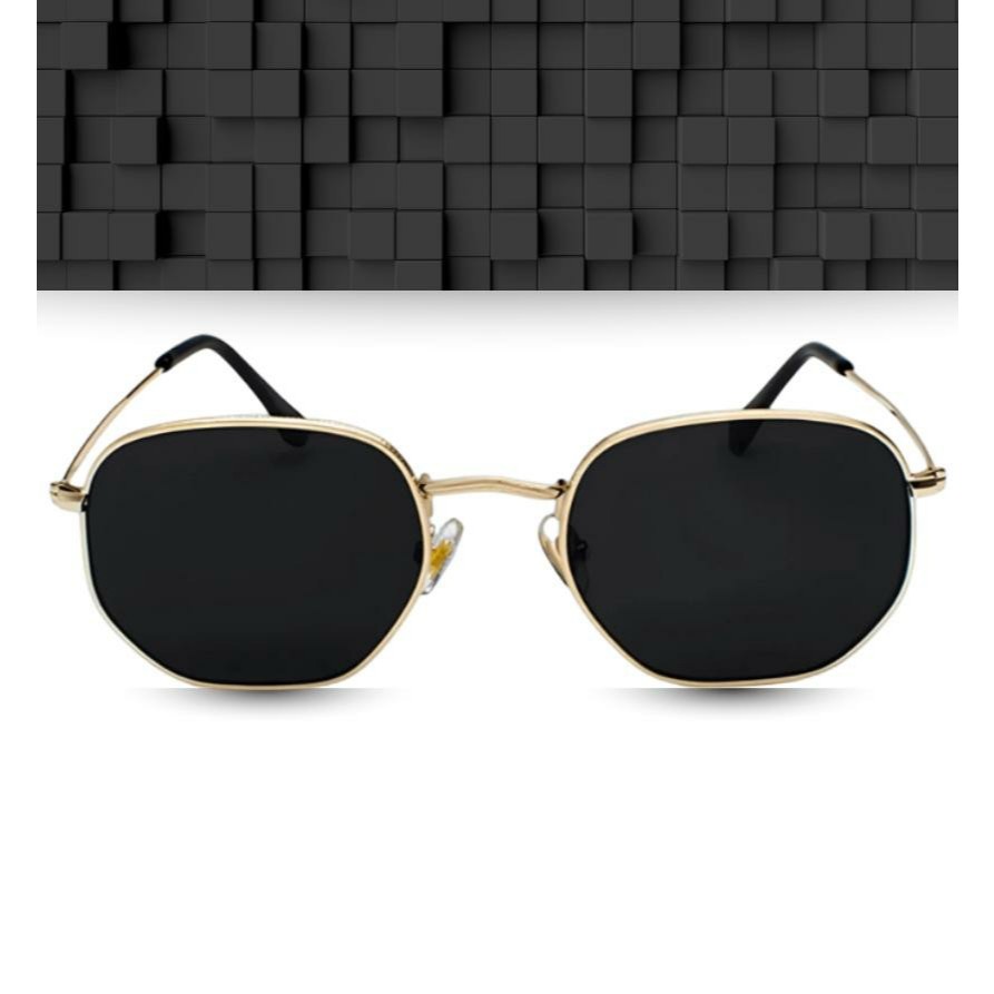 Óculos De Sol Hexagonal UV400 Hype Moda Retro Oval Femino e Masculino