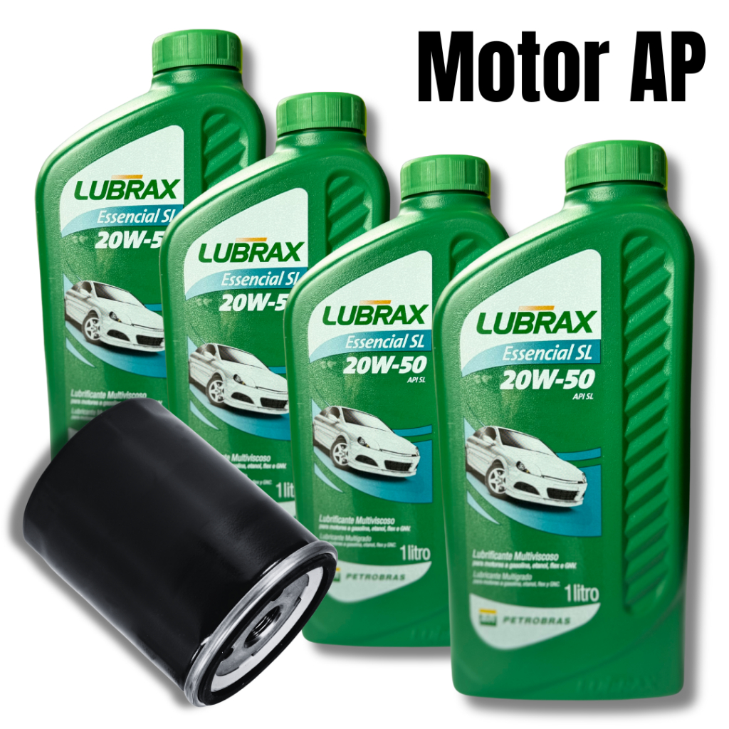 KIT TROCA DE ÓLEO 20W50 LUBRAX + FILTRO MOTOR AP VW
