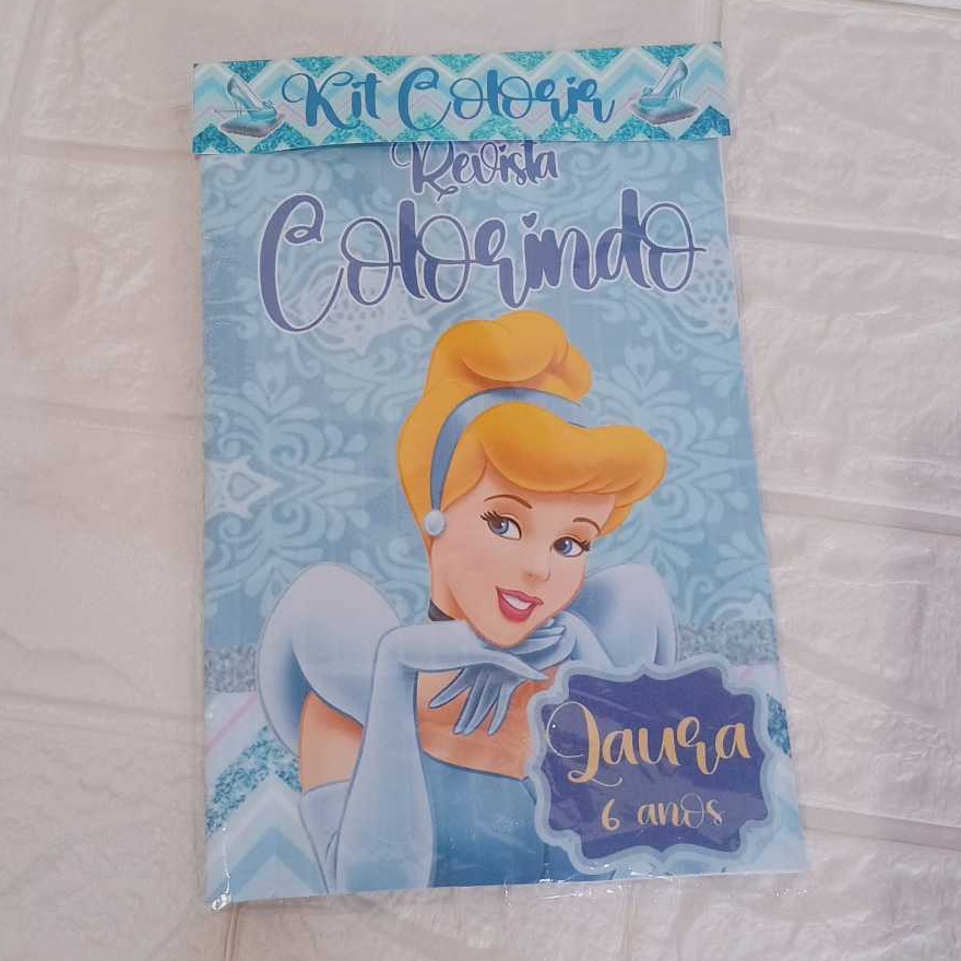 Kit Livrinho de Colorir Personalizado Cinderela/Colorir Personalizado Lembrancinha Cinderela