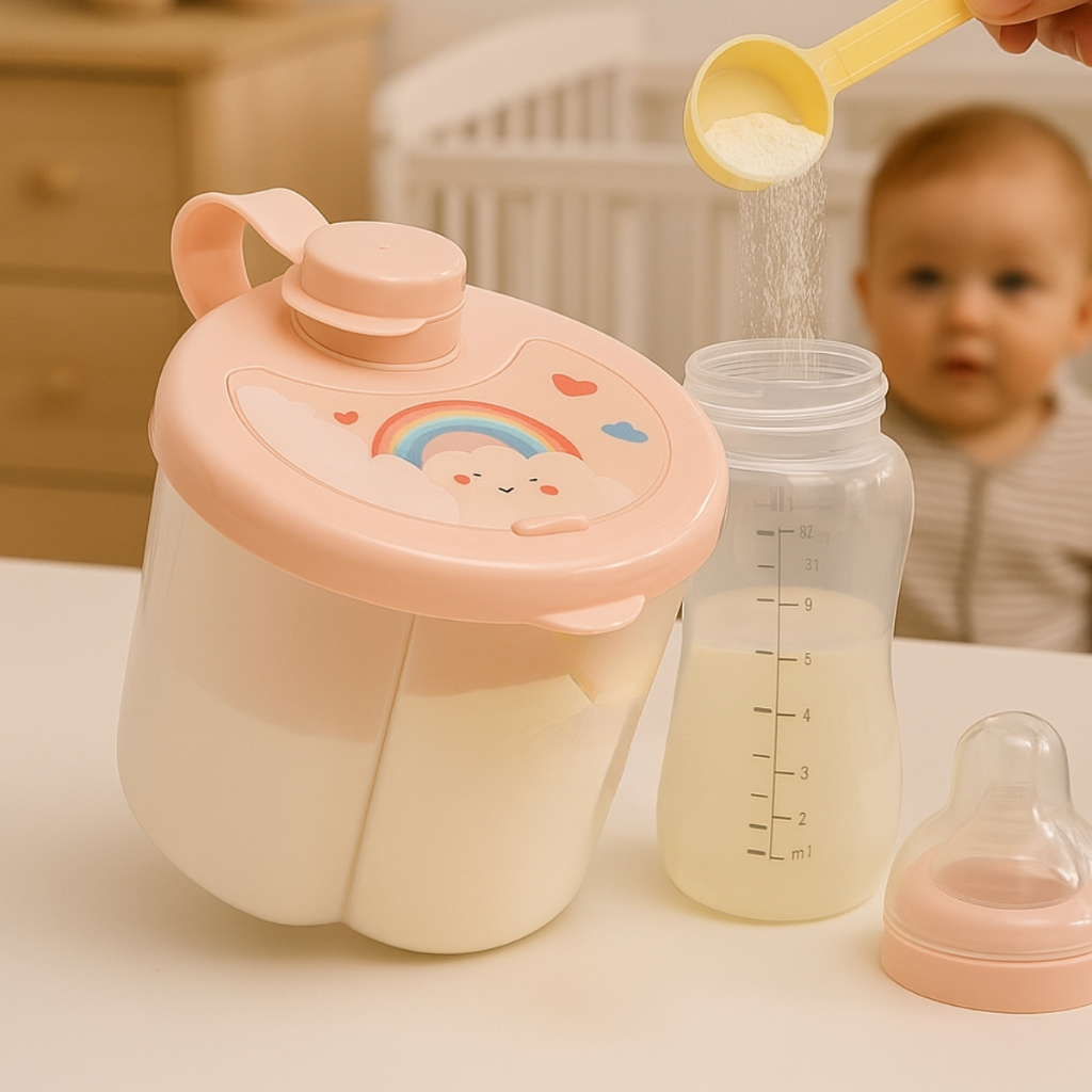 Porta Leite Em Pó Com Medidor Dosador Pote Para Leite Bebê em Oferta na Shopee