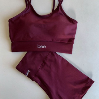 Conjunto Fitness Feminino Short Cintura Alta Top Roupa Fitness Musculação Roupa de Academi...