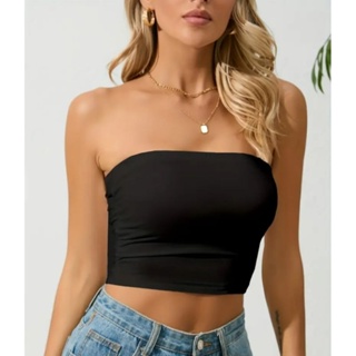 Cropped Feminino Tomara que caia Top Feminino em Oferta na Shopee