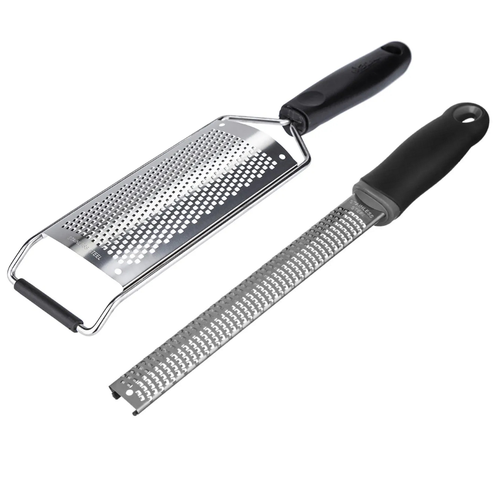 Ralador 1 Face Aço Inox 30cm cabo Preto Weck ou Ralador Zester Inox Profissional Filetados Zester Citrus Limão Queijos L