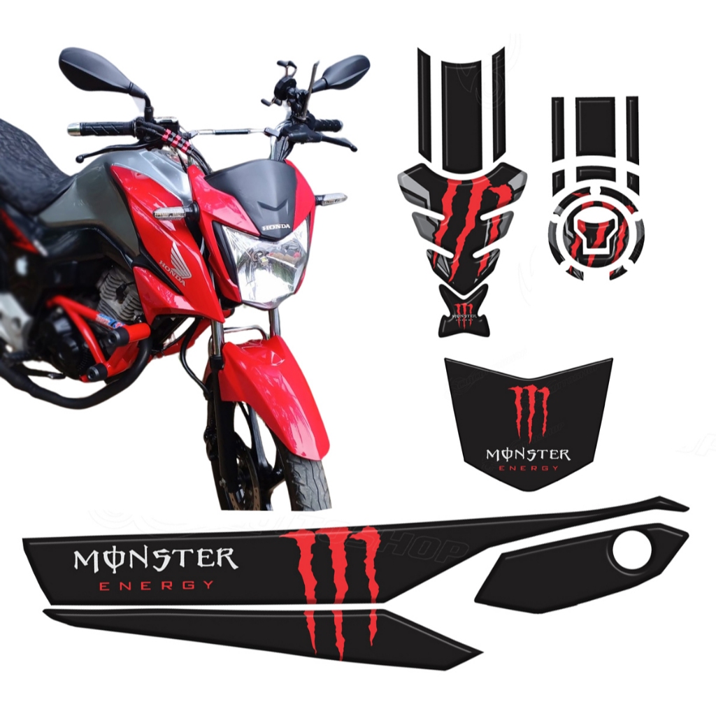 Adesivo Protetor Tanque Bocal 3d G8 Moto Cg Start titan fan 160 (INFORMAR O ANO DA SUA MOTO APÓS A COMPRA)