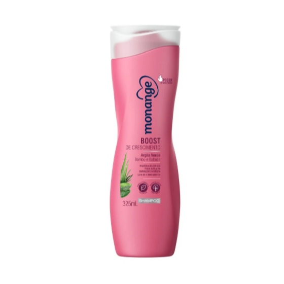 Shampoo Boost De Crescimento Monange Argila Verde Bambu e Babosa