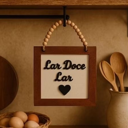 Quadrinho decorativo para parede Lar doce Lar
