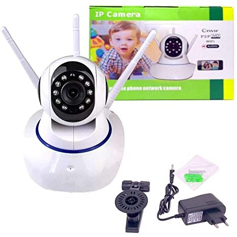 câmera wi-fi robô 3 antenas Yoosee visão noturna full HD 360º microfone áudio babá eletrônica robozinho sem fio - Bivolt em Oferta na Shopee