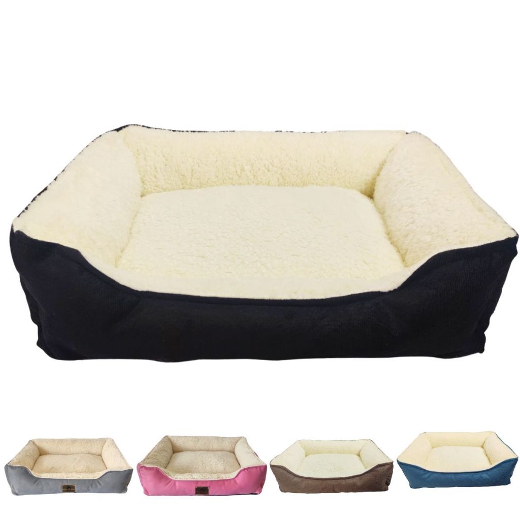 Cama Pet Cachorro Gato Retangular Suede Pelúcia Confort GG