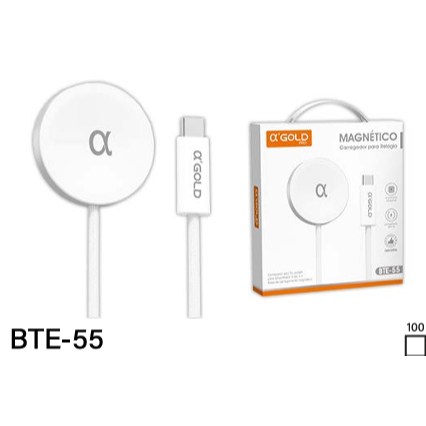 Carregador Sem Fio Portátil para SmartWatch 6 SE 5 4 Base de Carregamento Magnético BTE-55