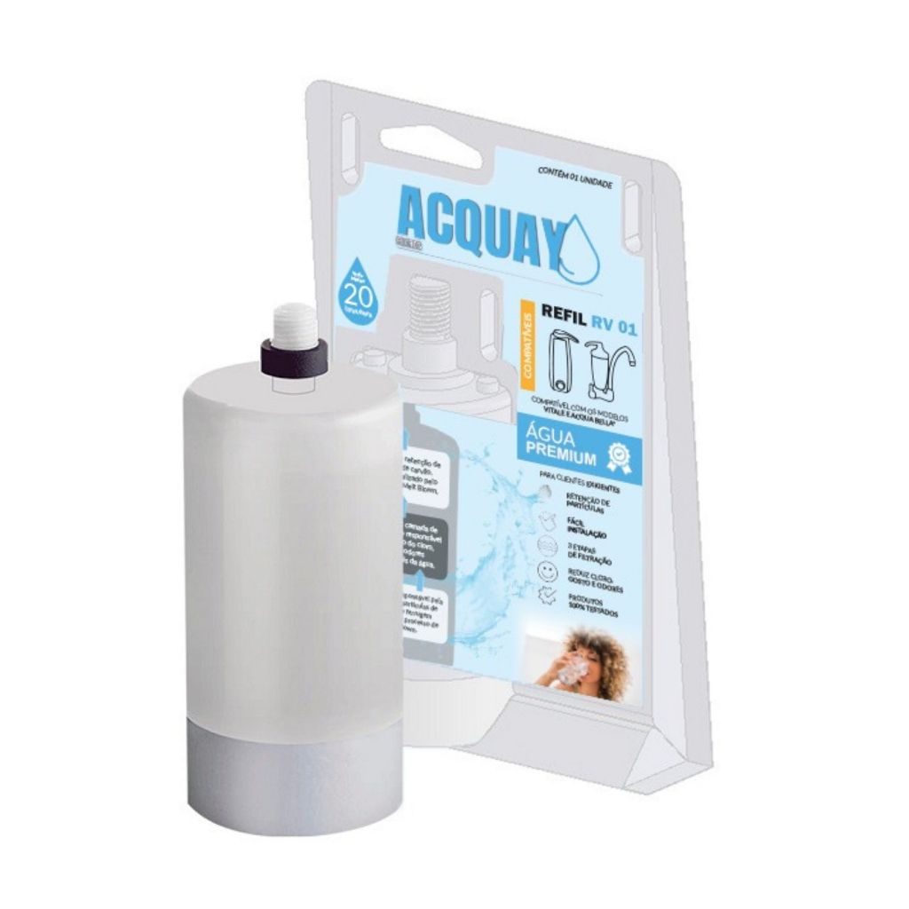 Refil Vela Filtro Água Compatível Com Lorenzetti Acqua Bella Vitale Rv-01 em Oferta na Shopee
