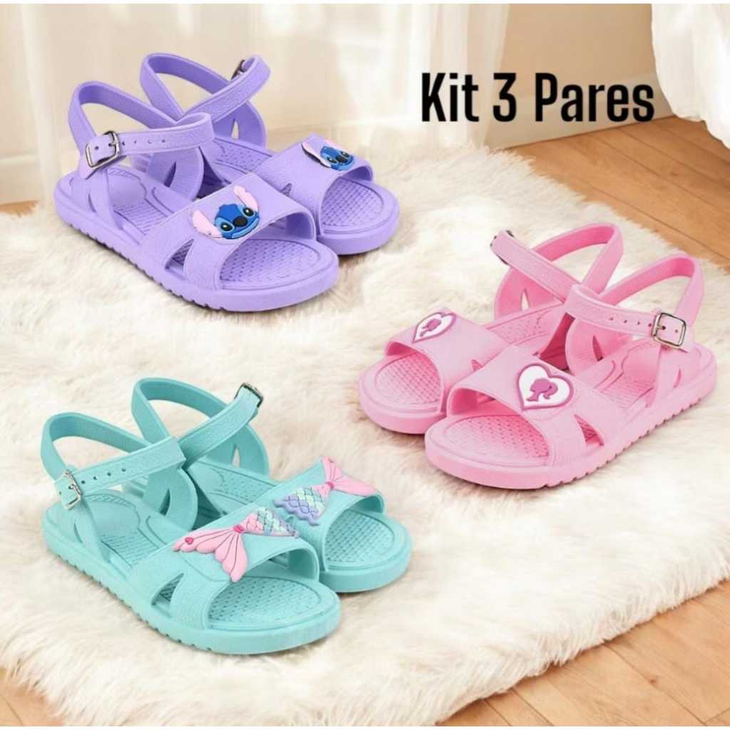 Sandalia infantil menina lançamento.Drika Calçados. em Oferta na Shopee