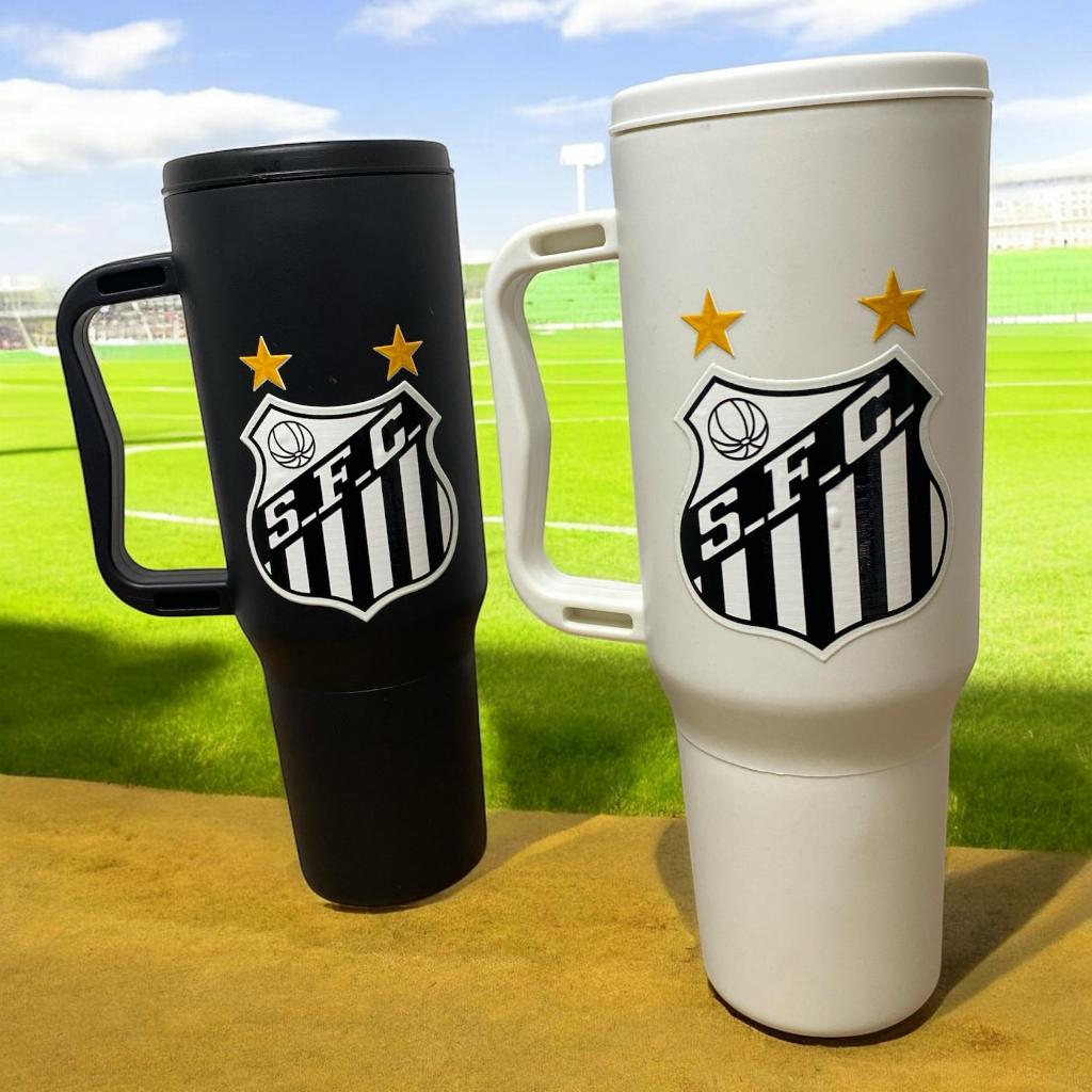 Copo com Canudo Santos 1200ml Em Policarbonato Santos Futebol Clube em Oferta na Shopee