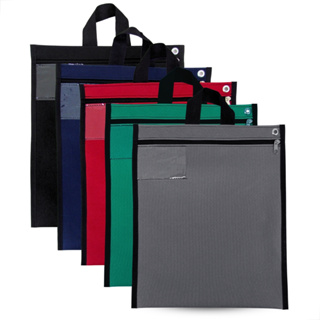 5 Malotes Pasta c/ Alça Documentos Escritório Nylon 36x30 cm A4 Grande Contabilidade Visor Ilhós em Oferta na Shopee