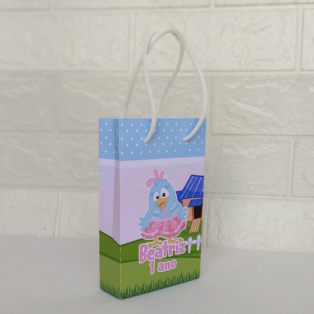 Sacolinha Personalizada Galinha Pintadinha Lembrancinha para Festa de Aniversário Sacolas