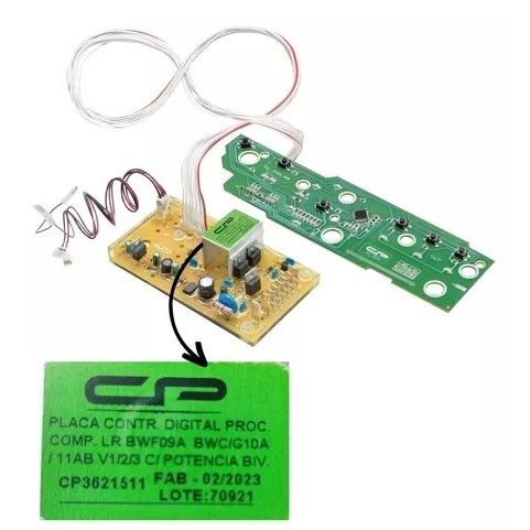 PLACA CONTROLADORA DIGITAL BWF09A/BWC/G10A/11AB V1/2/3 BIVOLT