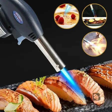 Maçarico Culinário Acendedor Automático Cozinha Gratinar Flambar Dourar Caramelizar Restaurante