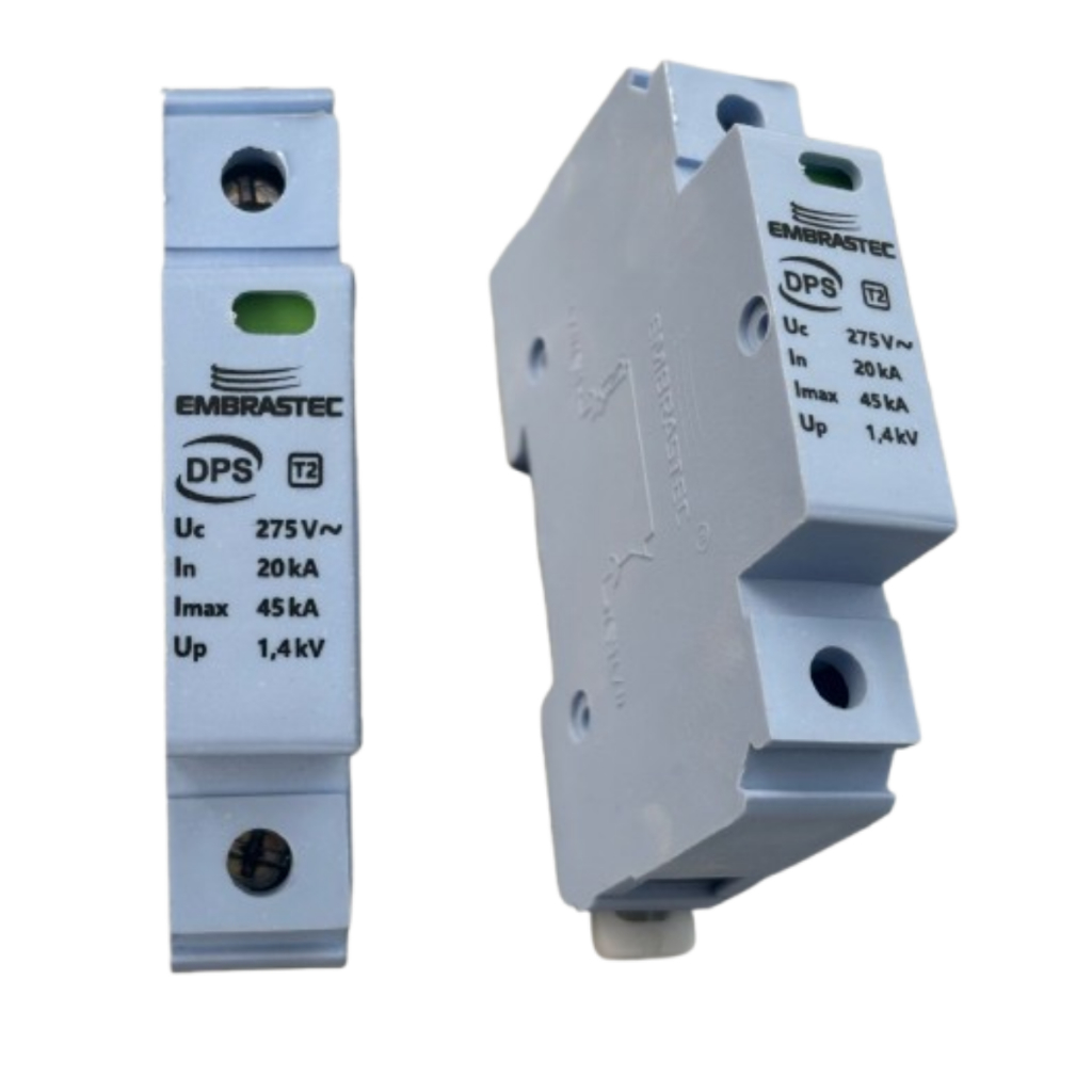 Protetor Surto Dps Anti Raio 1p T2 45ka 275v Embrastec
