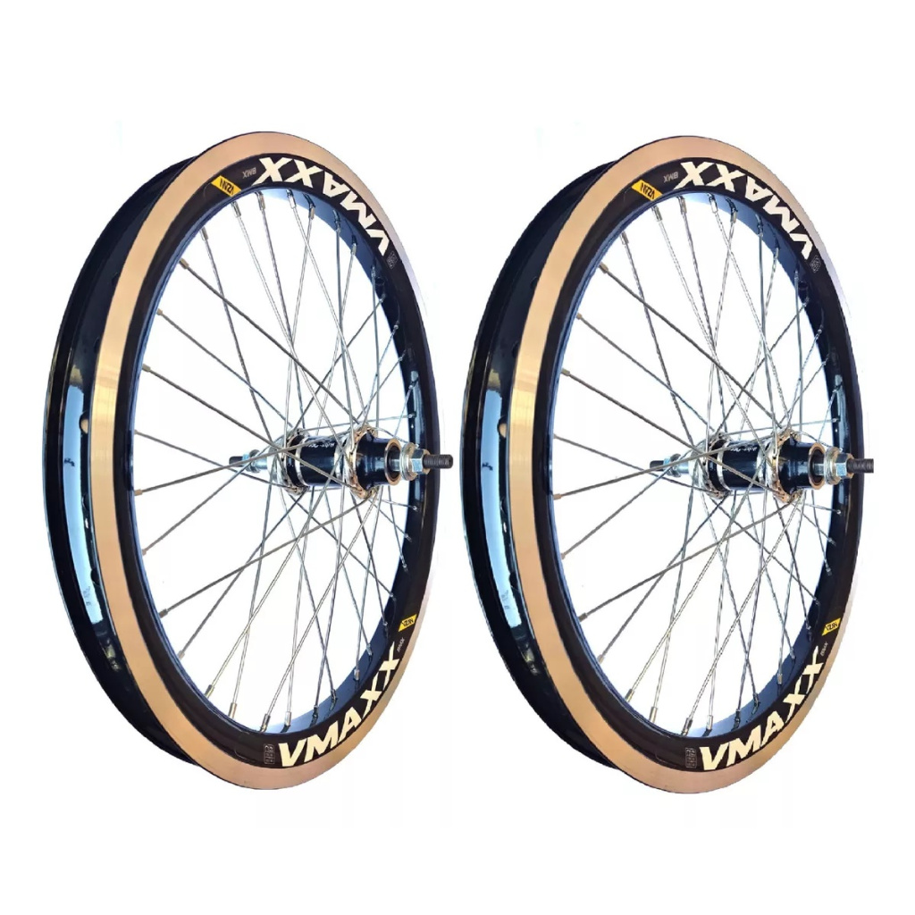 Par Roda Vmaxx Aero Aro 20x1.9 Freio Vbrake Cubo Rolamento Bike BMX Cross