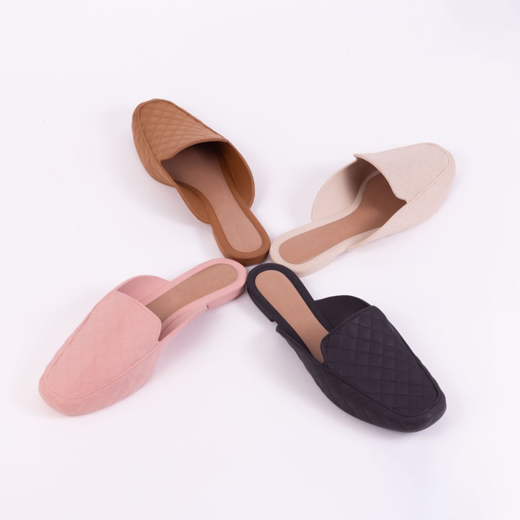 Sapatilha mule feminino casual calce fácil bico quadrado confortável e pratico