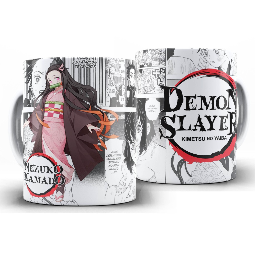 Caneca Anime Manga - Demon Slayer Kimetsu no Yaiba - Nezuko Kamado em Oferta na Shopee
