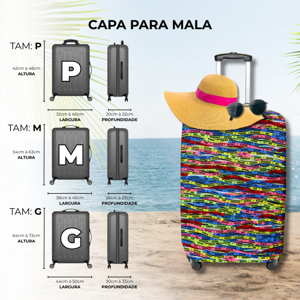 Capa Protetora Identificadora para Mala de Viagem