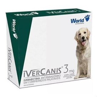 Ivercanis 3mg C/4 comprimidos - Remedio para carrapato, antiparasitario World em Oferta na Shopee