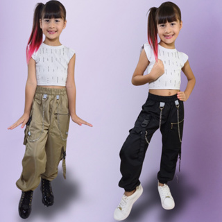 CALÇA CARGO JOGGER PARA MENINA MUITO ESTILOSA 2025 DUAS CORRENTES ZIPPER E BOLSOS em Oferta na Shopee