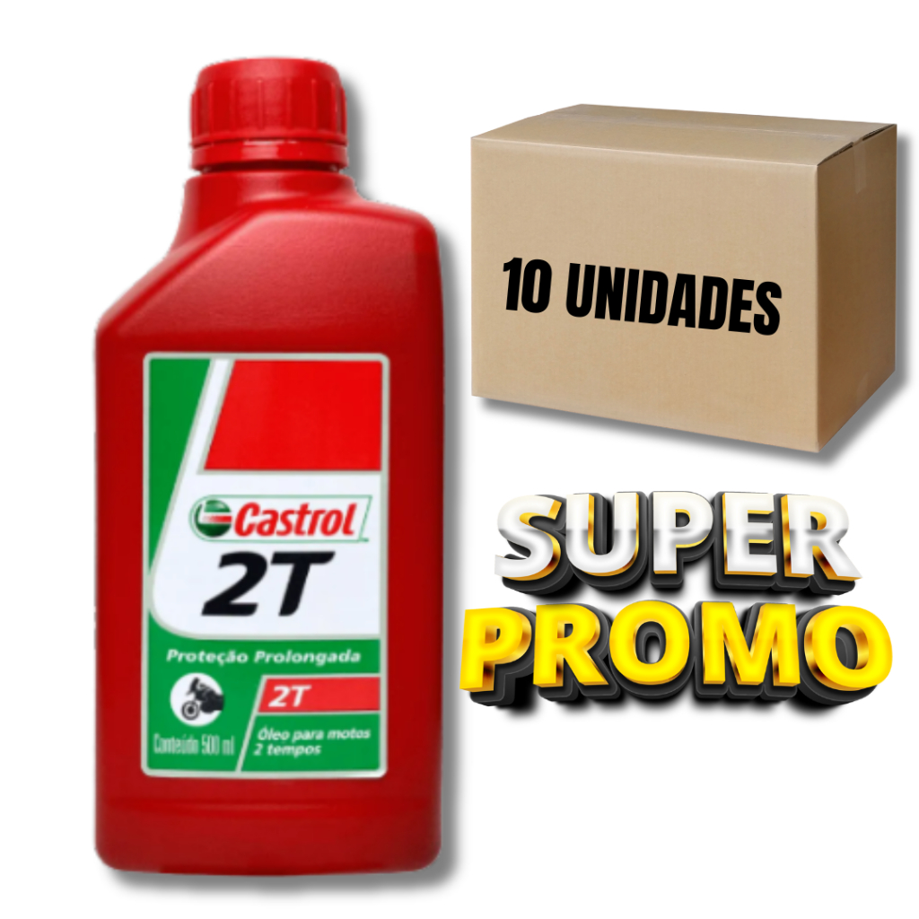 Óleo Lubrificante Castrol 2T 500ml 10 unidades