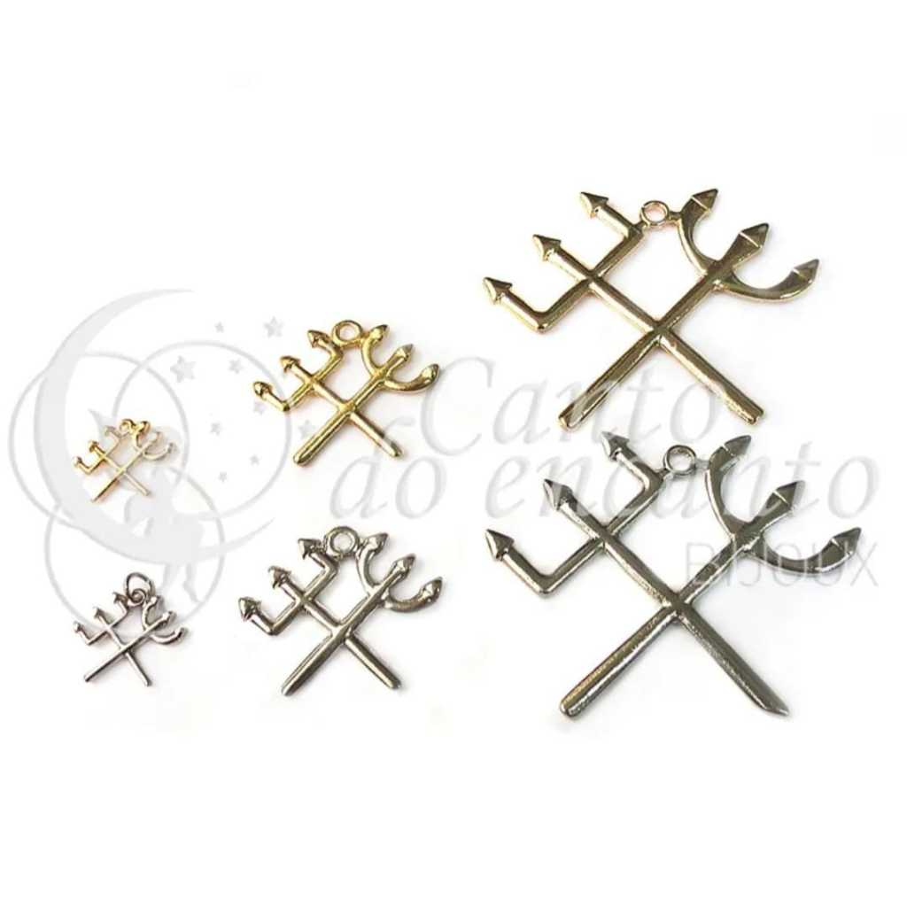 Tridente Duplo Exu/Pomba Gira (Pingente) em Oferta na Shopee